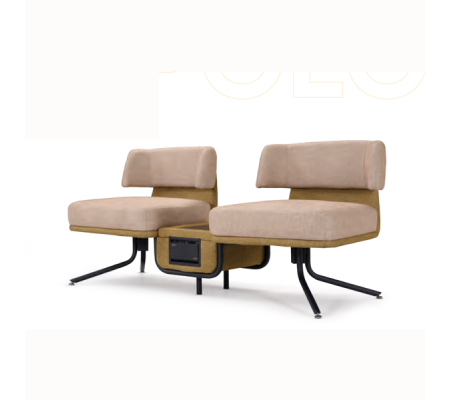 Polo İkili Priz Aparatlı Sehpalı Koltuk